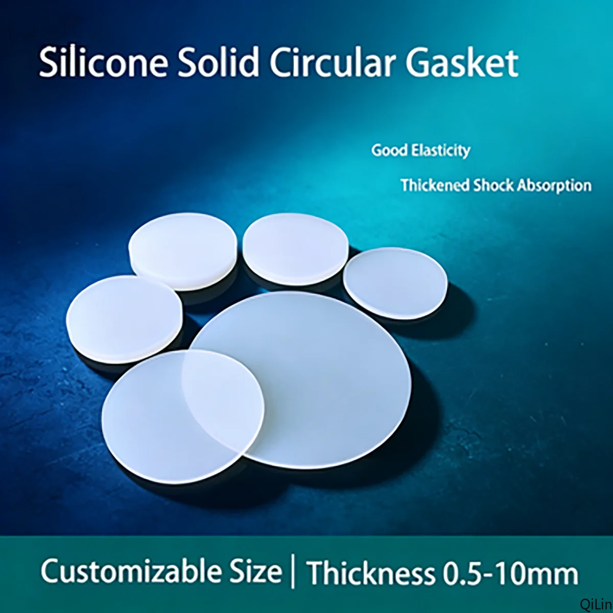 Solid Round White Silicone Rubber Seal Gasket Waterproof High Temp Resistance Industrial Sealing Cushion Pad