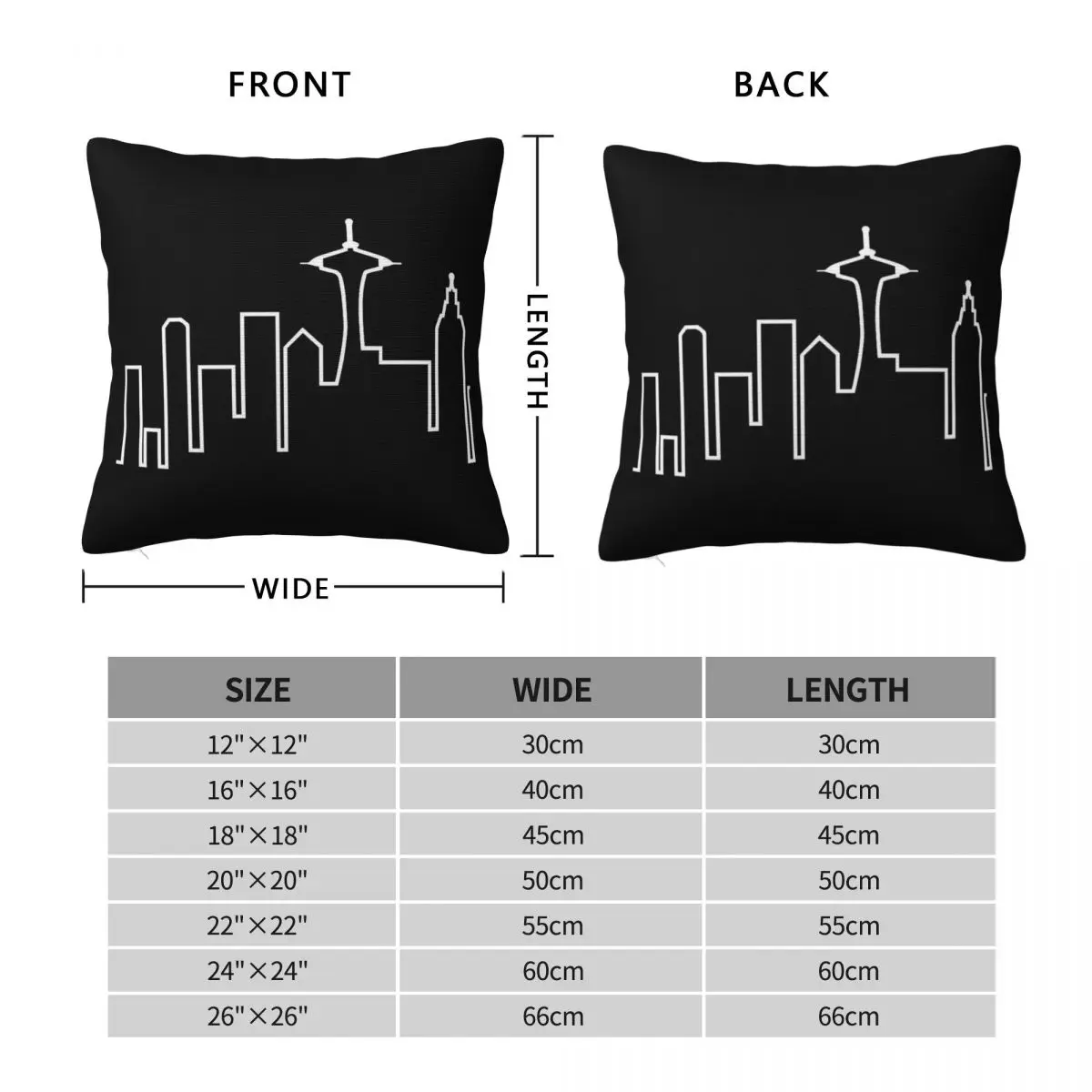 Seattle Skyline Frasier Pillowcase Polyester Linen Velvet Pattern Zip Decor Pillow Case Room Cushion Cover Wholesale