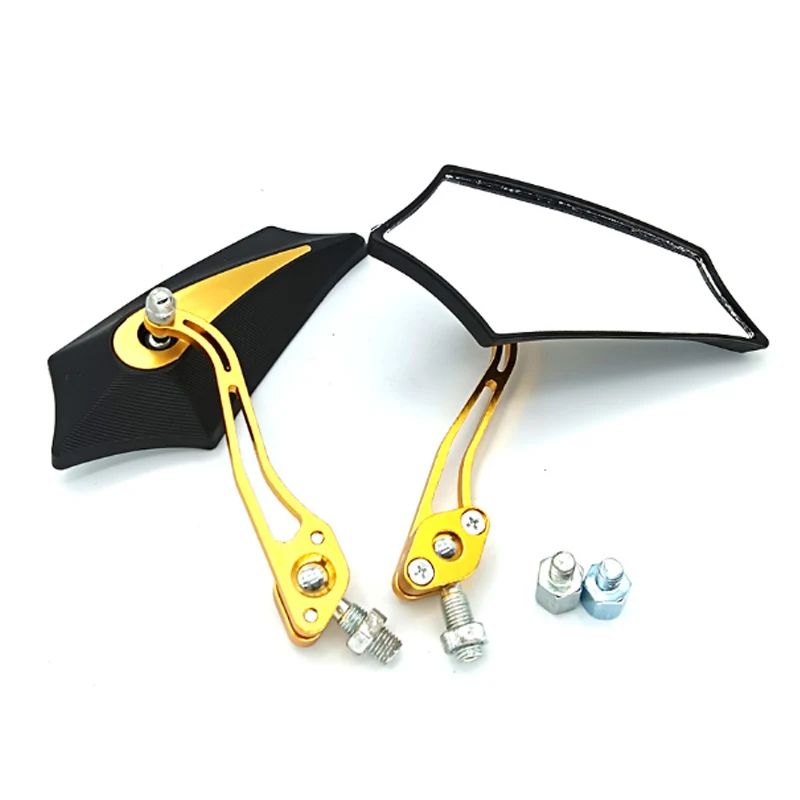 10MM 8MM Universal Motorcycle Rearview Mirror Scooter E-Bike Motocross Moto Cross Modifie Side Mirrors Modified Accessories