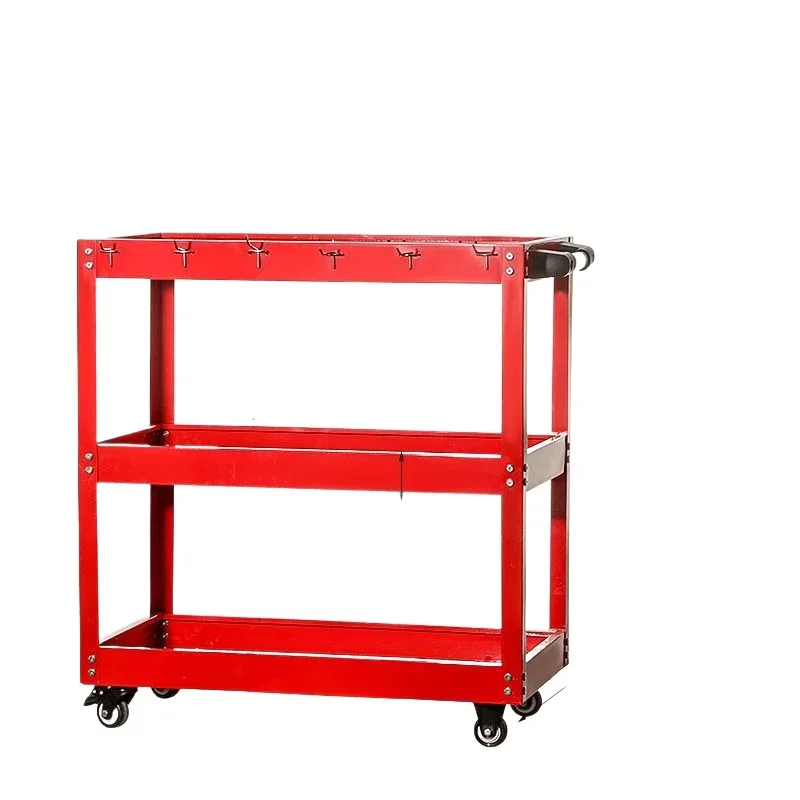 

Tool cart Three-layer trolley Multifunctional trolley Maintenance shelf Storage parts Mobile auto repair workshop