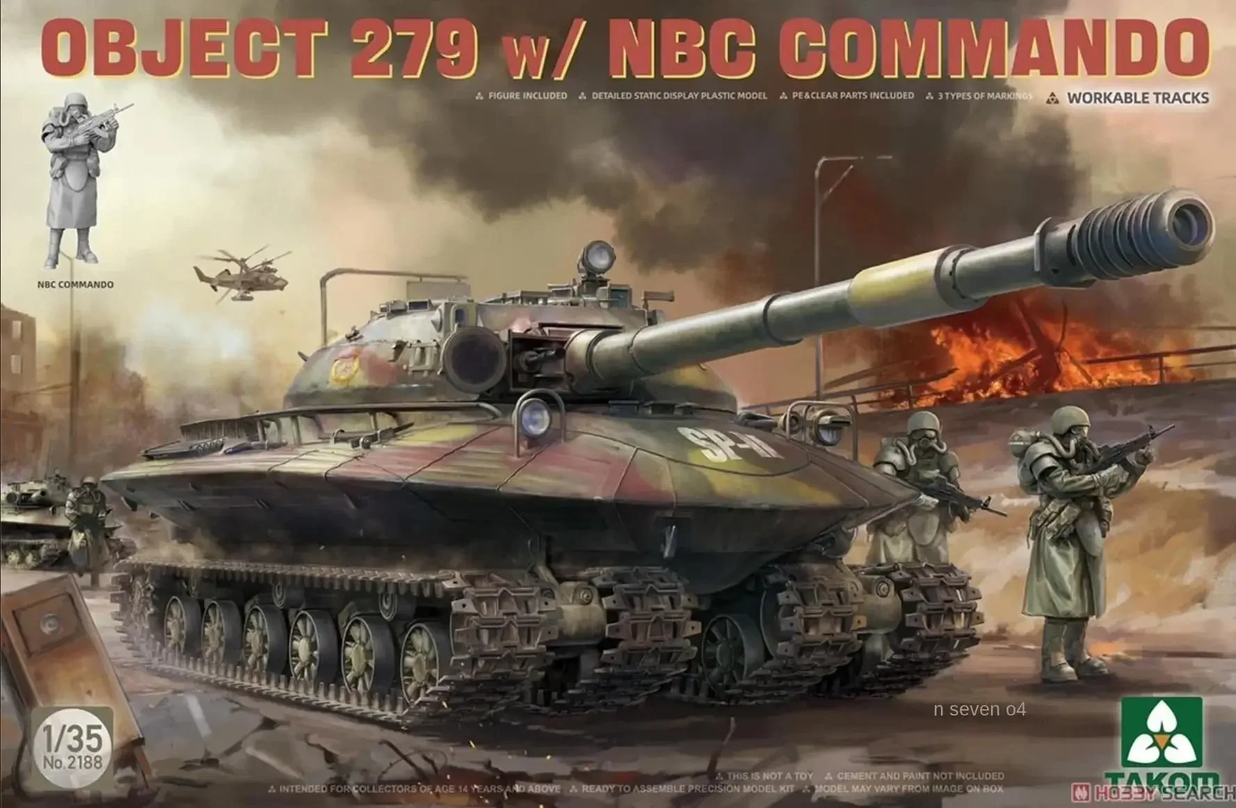 TAKOM 2188 1/35 Object 279 w/NBC Commando Plastic Model Kit