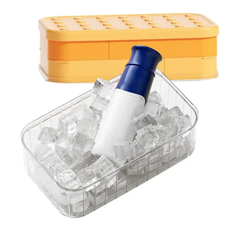 

Ice Cube Trays For Freezer Easy-release 28 -grid Silicone Ice Maker Double Layer Ice Cube Trays For Freezer Ice Cube Trays