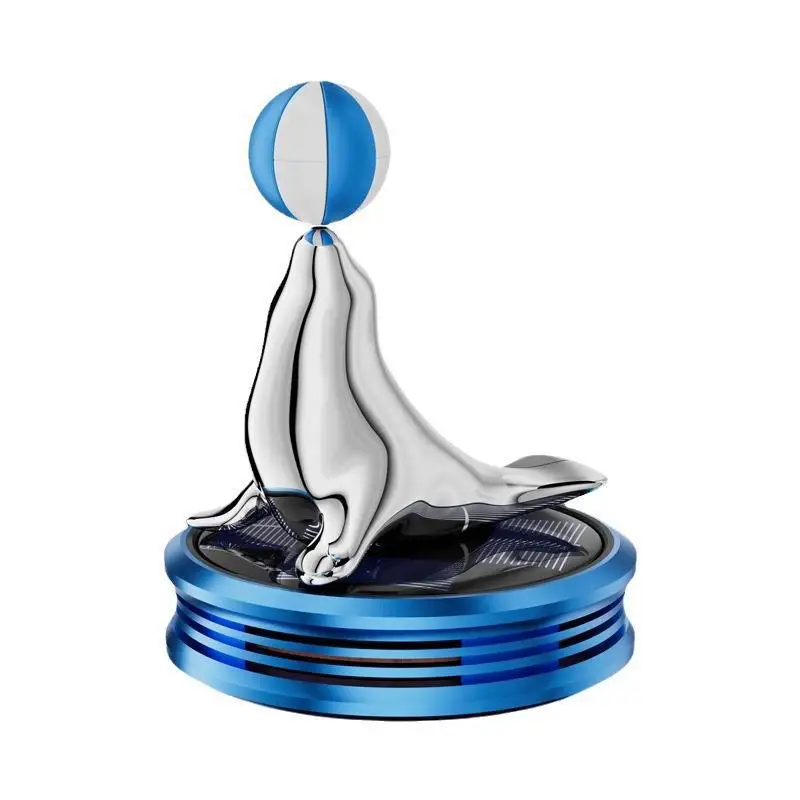 

Creative Car Solar Aromatherapy Sea Lion Play Ball Fragrance Ornament High End Car Center Console Decoration Products