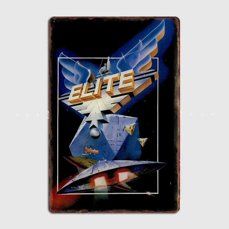 Elite Retro Game Design Retro Game Poster Metal Sign Garage Wall Decor Room Decoration Custom Tin Home Decor