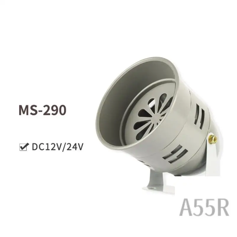 

5R-DC24V Car Metal Motor Siren MS-290 Automotive Air Raid Siren Horn Industrial Alarm Buzzer Sound Electrical Guard 120DB Parts