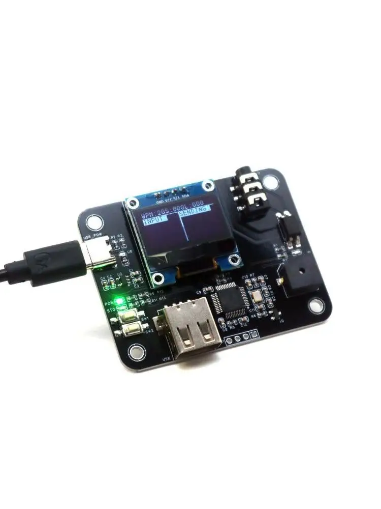 Digitale CW-Tastatur mit Display, Elektronischer CW-Schlüsselcontroller, Morsecode-Signalgeber, USB-Tastatur für Amateurfunk-Übertragung
