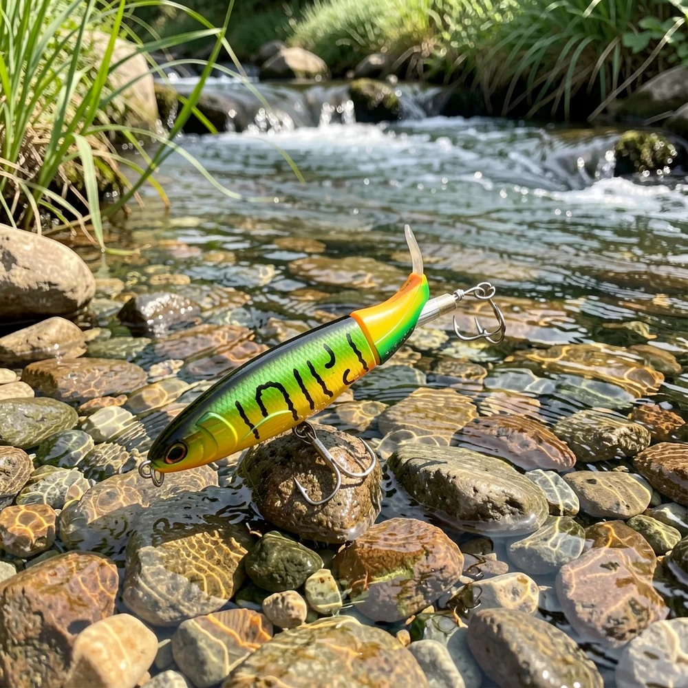 13g/15g/36g Topwater Tractor Lure with Rotating Tail and Treble Hooks for Freshwater and Saltwater