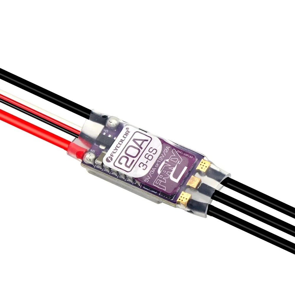 FLYCOLOR Francy 2 Brushless ESC BLHELI-32 BL32 Dshot High Performance MCU 5V/3A 12V/2A Double BEC Adjustable For RC Airplane