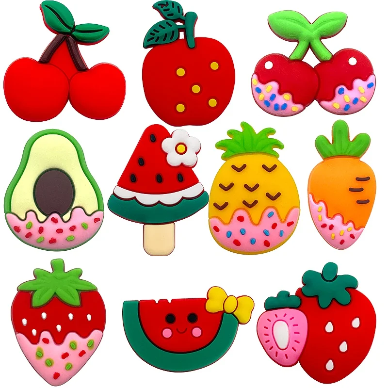 10 pcs/set Cartoon Shoes Charms PVC Accessories DIY Shoe Decoration For Clogs Sandal Garden Buckle Kids Fashion