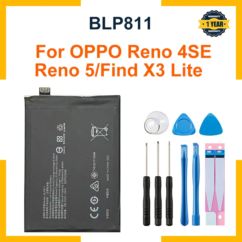 Compatible For OPPO / Reno 4SE/Reno 5/Find X3 Lite BLP811 4300mAh Phone Battery Series