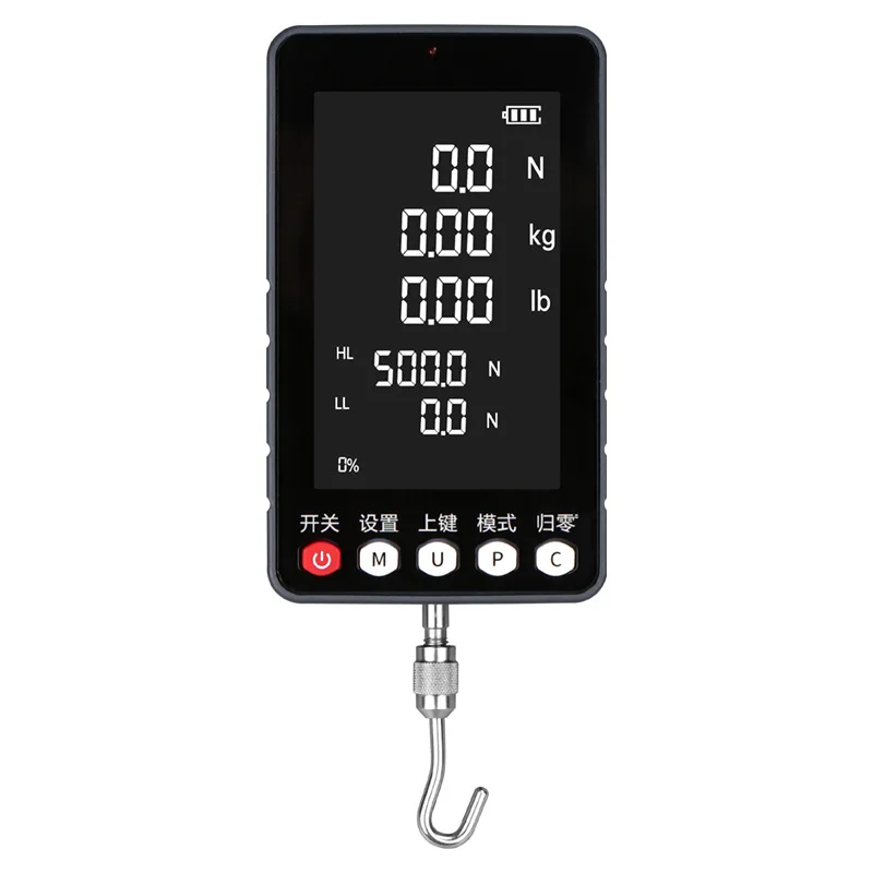 Electronic digital push-pull force meter Large screen high precision stress testing instrument Dynamometer