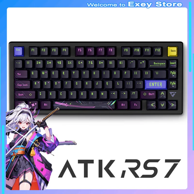 

Atk Rs7 Rgb клавиатура Vgn с магнитной осью, алюминиевый сплав 75, проводная клавиатура, пользовательская клавиатура Hot Swap, игровая клавиатура для Win/Mac Desktop