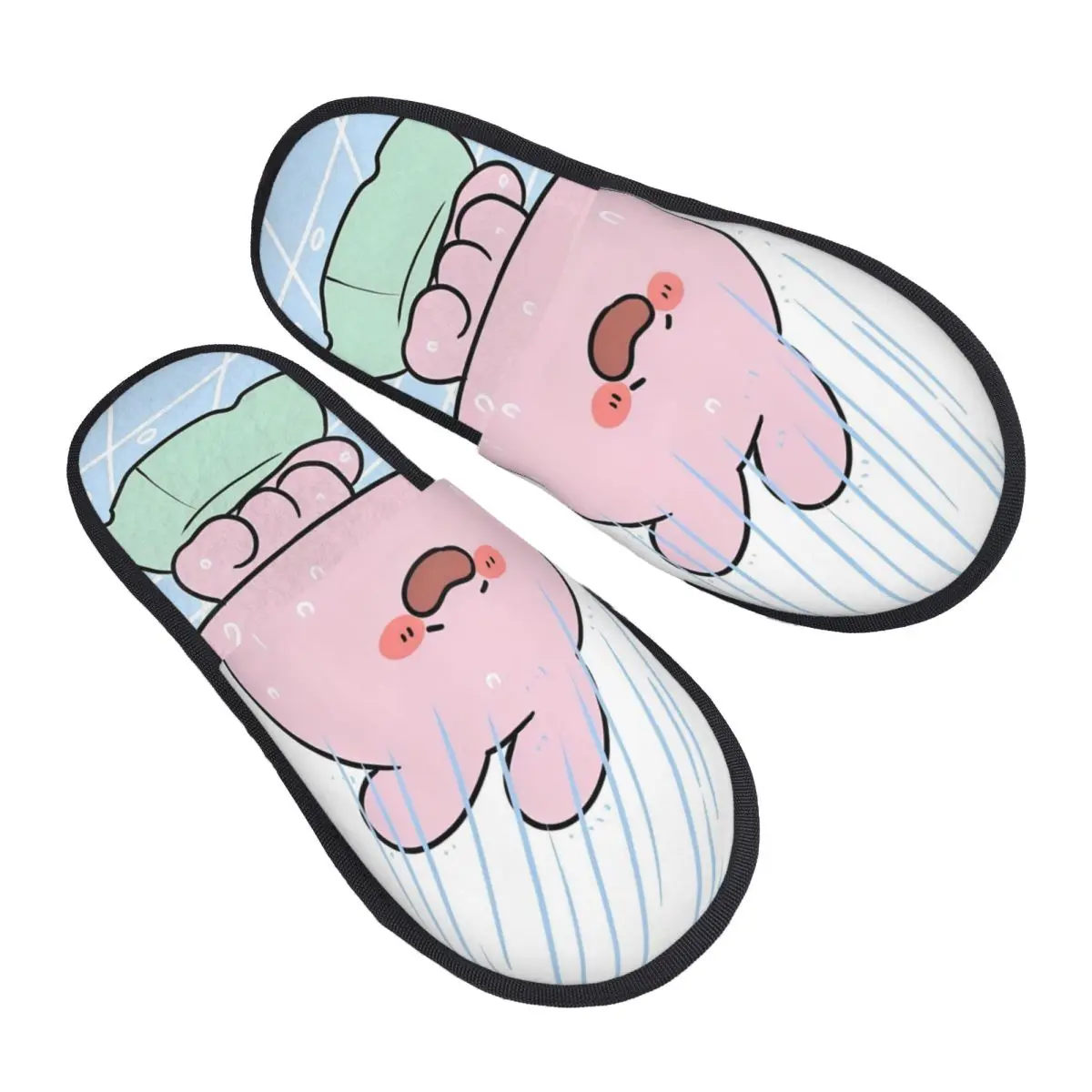 Custom Asamimichan Guest Slippers for Hotel Women Cute Rabbit House Slipper
