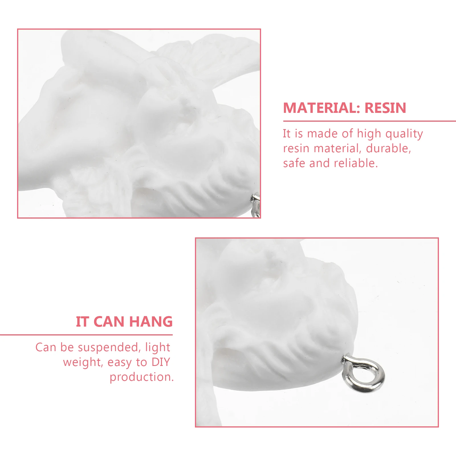 

30Pcs Baroque DIY Angel Shaped Resin Pendants Jewelry Accessories Lightweight Decorative Handmade Keychain Earrings Supplies