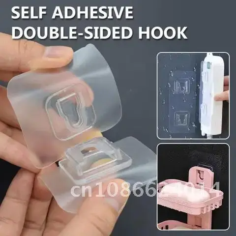 Strong Transparent Double-Sided Adhesive Wall Hooks Hanger Suction Cup Sucker Wall Storage Holder For Kitchen Bathroom