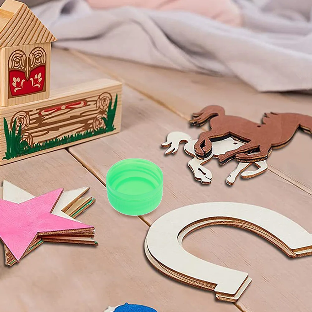 200 pezzi tappi di bottiglia di plastica colorati coperchi di bottiglia fai da te materiali artigianali per bambini attività educative creative accessori artigianali