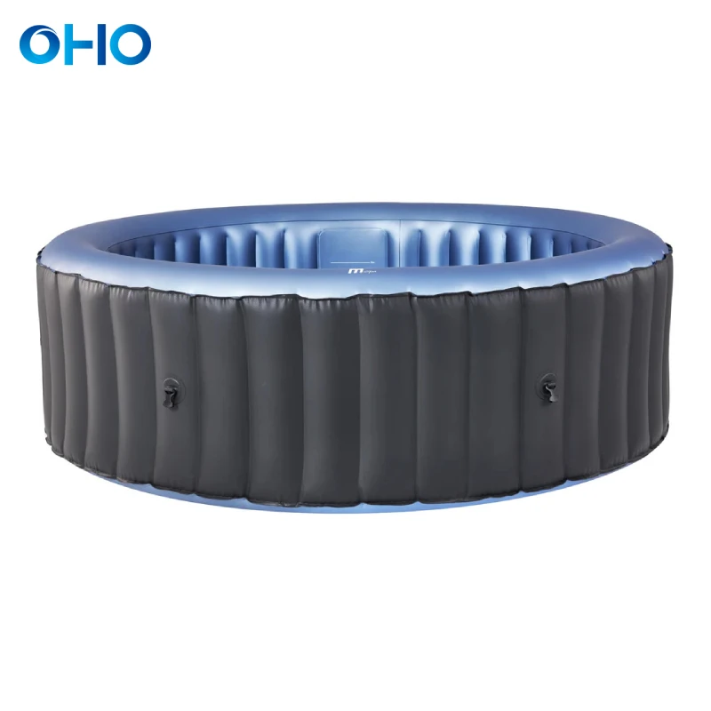 For Adult Family Custom Size Outdoor Portable Inflatable Jet Round Hot Tub PVC 4~ 6 Person Spa Tub