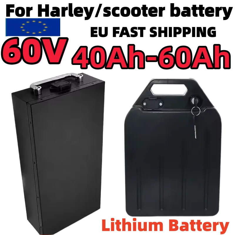 Image of 60V 40Ah-60Ah Elektromotorrad Harley Zweirad Faltbares Citycoco Elektromotorrad Lithium-Ionen-Akku 2000W, Kostenloses Ladegerät