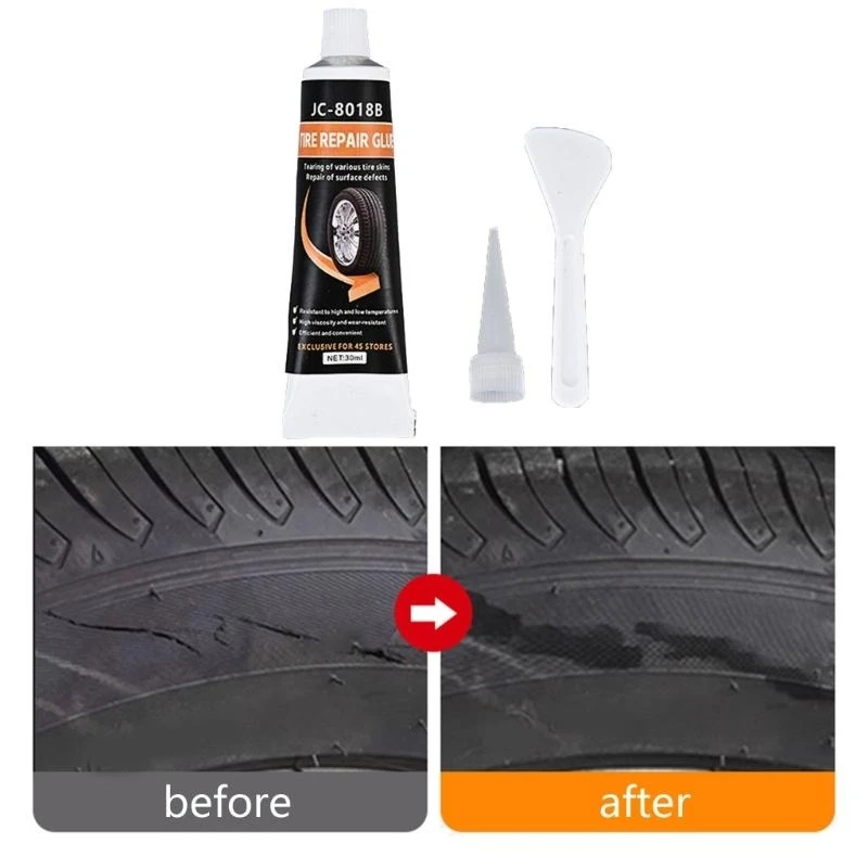 

Tire Patches Adhesive 30ml/50ml with Strong Bonding Power Efficient Tire Sealant Easy Application for Emergency Repairs