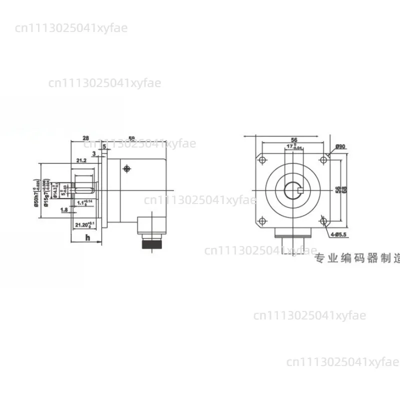 MY5815-07C-1024MZ / 5L CNC Spindle Photoelectric Encoder 1024 Pulses ROTARY ENCODER