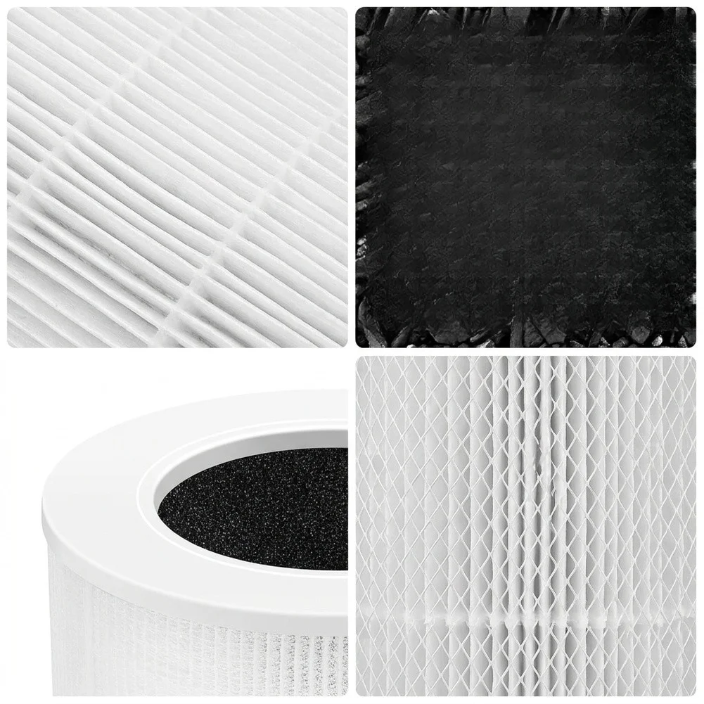 Replacement Air White HEPA Air Filter Activated Carbon Layer Easy Installation Design For Daily Home Ventilation