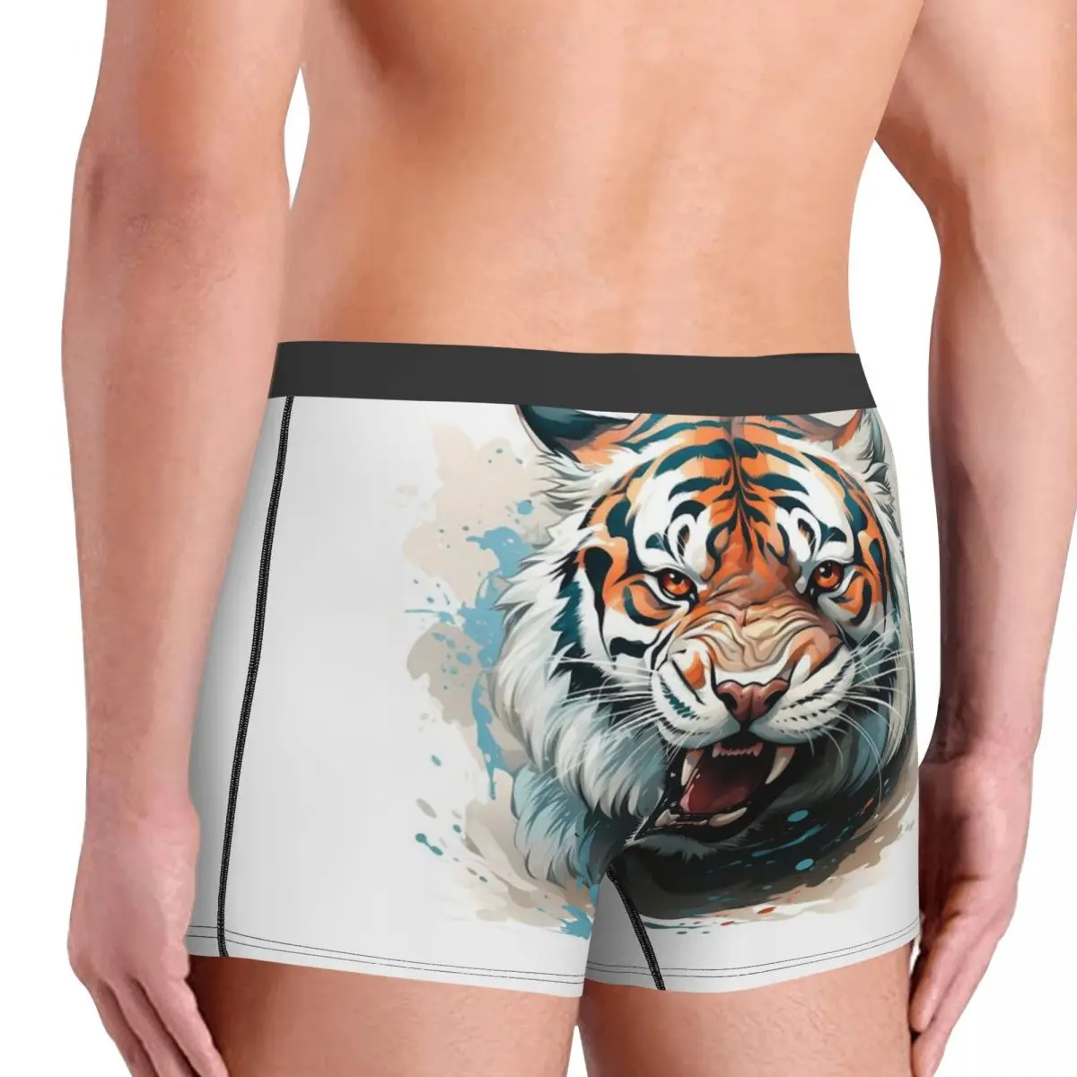 Cool Animals, Lions, Tigers, Mencosy Boxer Briefs,3D printing Underwear, Highly Breathable Top Quality Gift Idea