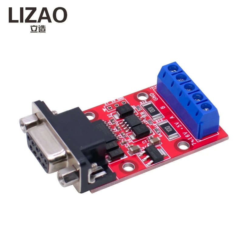 LIZAO RS485 to RS232 Serial Adapter Module Supports Active & Passive Power Supply Overvoltage Overcurrent Protection