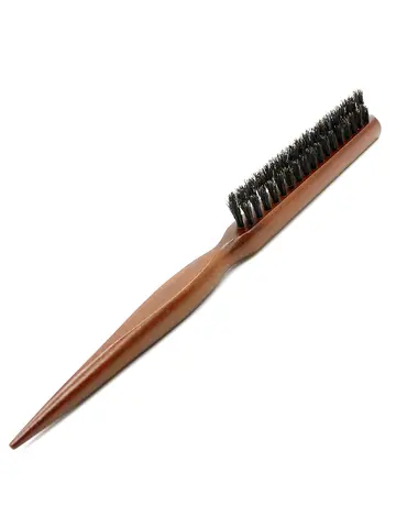 Natural Boar Bristle Hair Fluffy Comb Wood Handle Hair Brush Anti-static Barber Hair Comb Scalp Massage Hairdresser Styling Tool