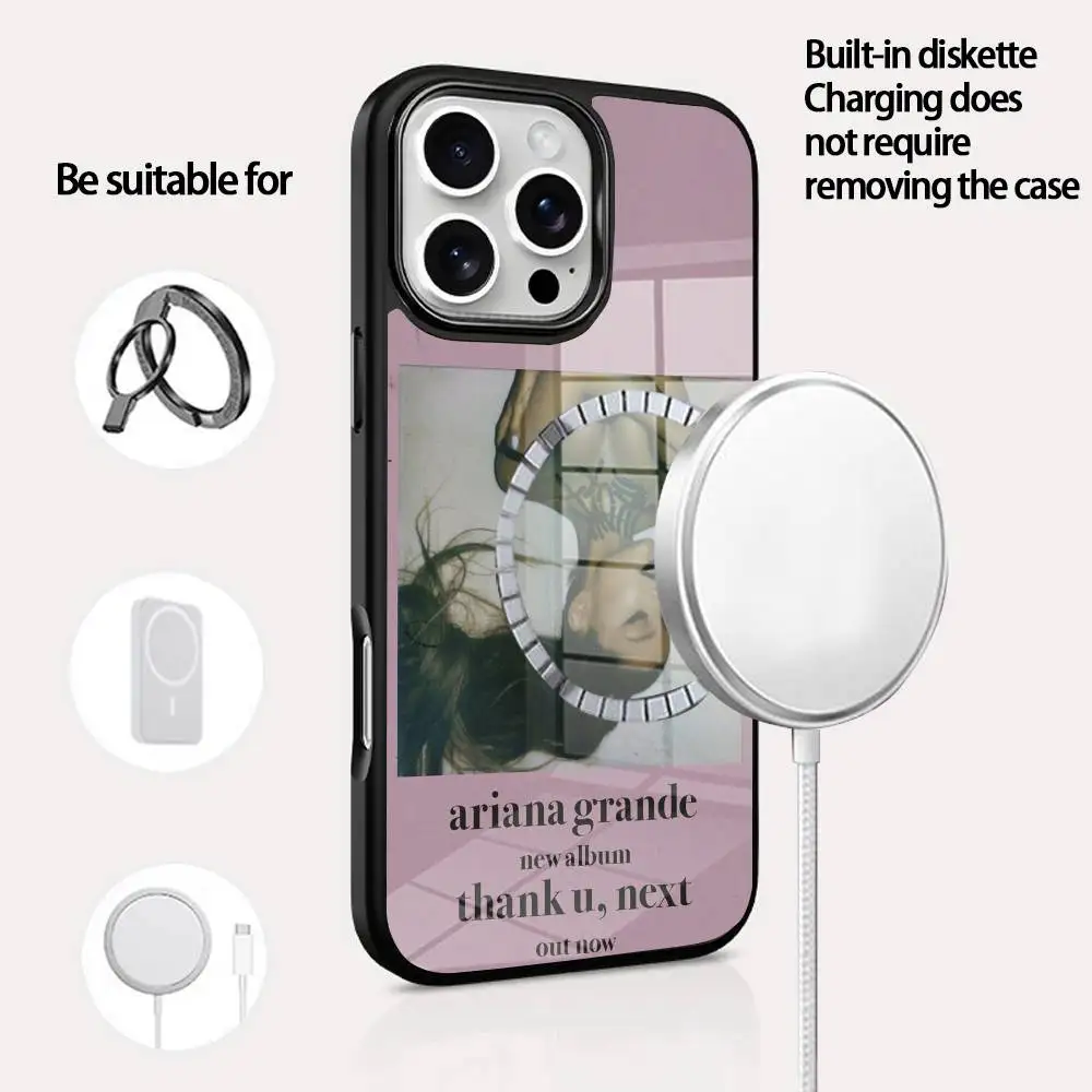 

Arianas G-Grande Phone Case For IPhone 16 15 14 13 12 11 Pro Max Plus Mini Magsafe Mirror Wireless Magnetic Cover