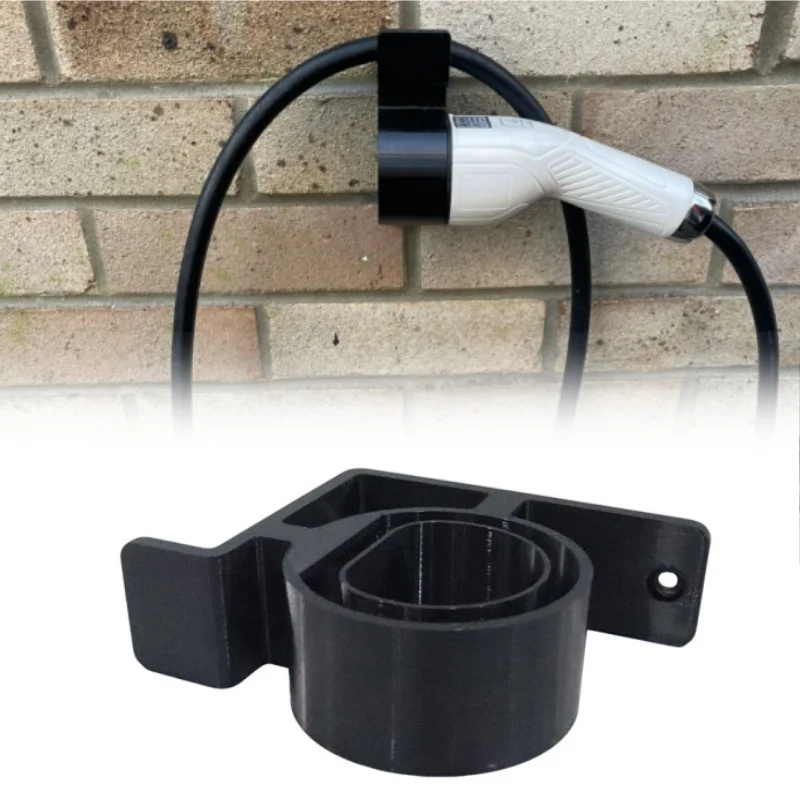 1pc Electric Vehicle Wall Mount Charger Bracket Type 2 EV 90 Deg Low Profile RH Automobiles Charging Accessories