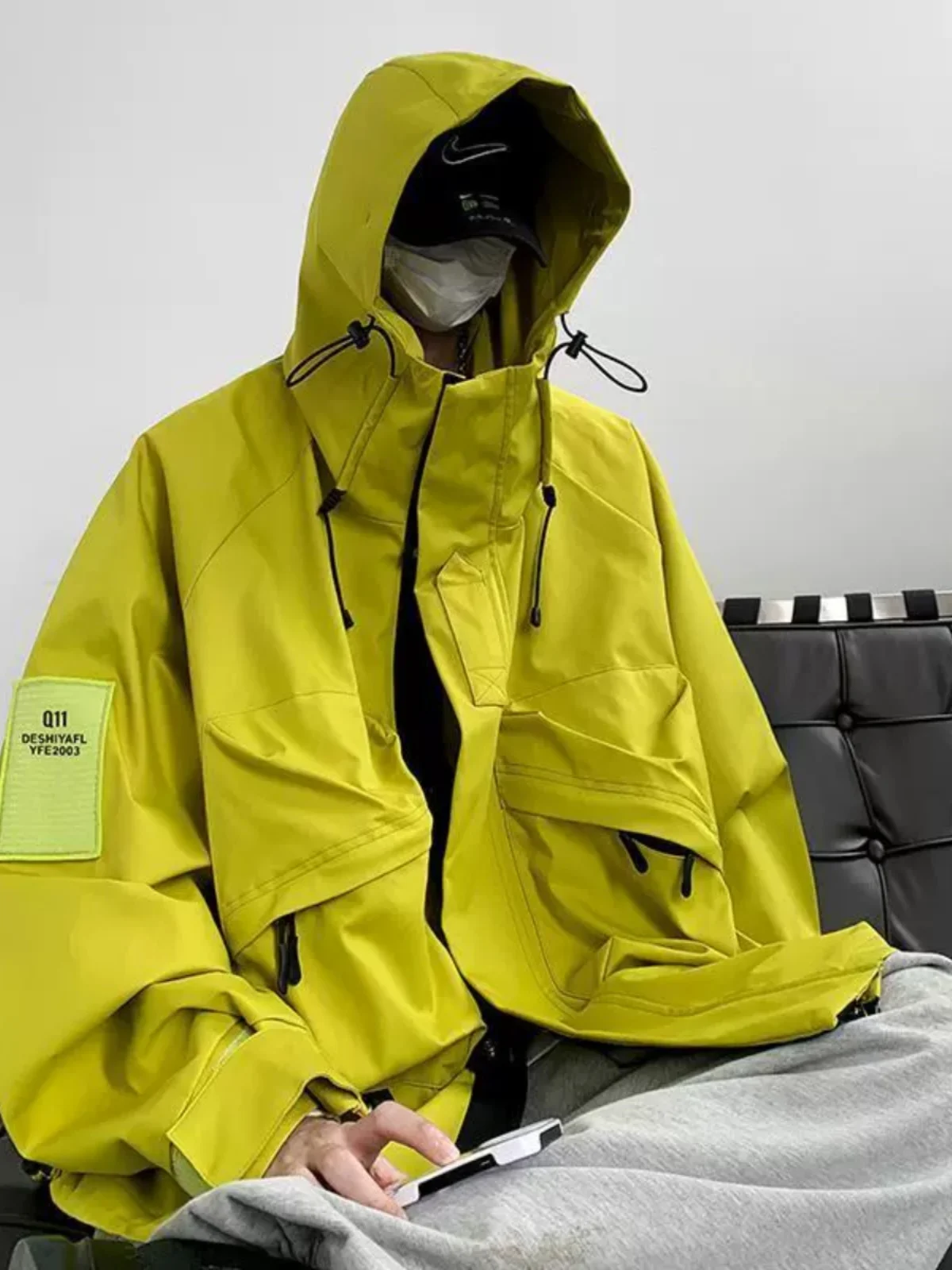 

Мужская функциональная куртка American Sle для осеннего сезона: водонепроницаемая, ветрозащитная, с капюшоном, для походов, модная, высококачественная рабочая одежда