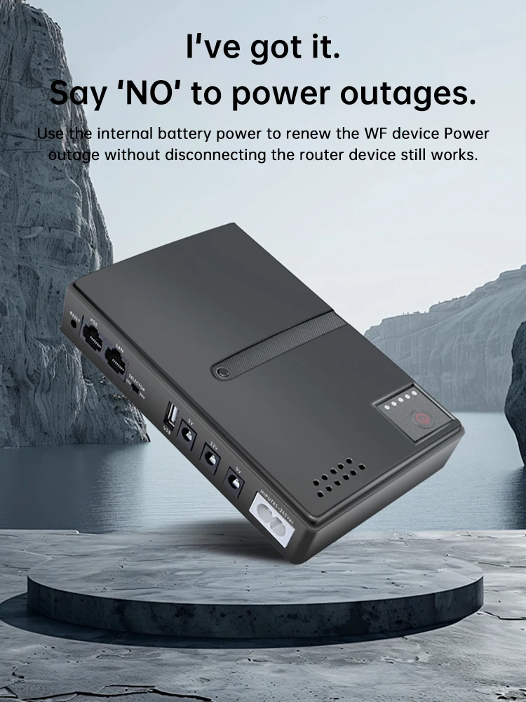 1018L Mini DC USV Unterbrechungsfreie Stromversorgung 18W 5V 9V 12V POE15V 24V Austauschbarer 18650 Batterie-Backup für Router, Modem, Kamera – Detail 6