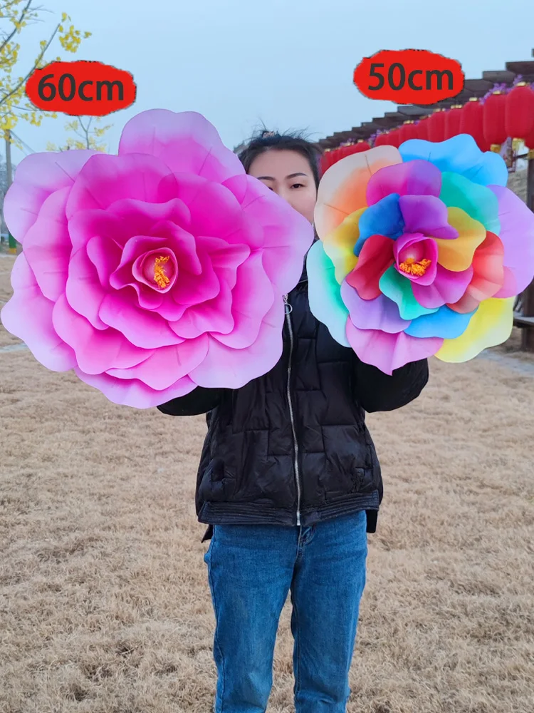 Peony Flower Props Entrance Opening Ceremony Examination Dance Square Dance Kindergarten Sports Meeting Fitness Acce...