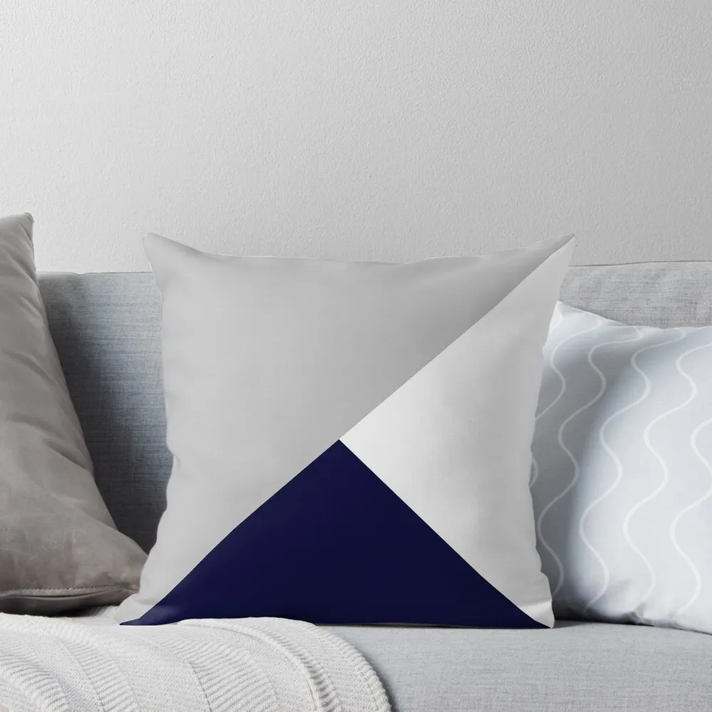 

Tricolor Silver Gray Navy Blue And White Throw Pillow Pillow Case Christmas Bed pillowcases pillow