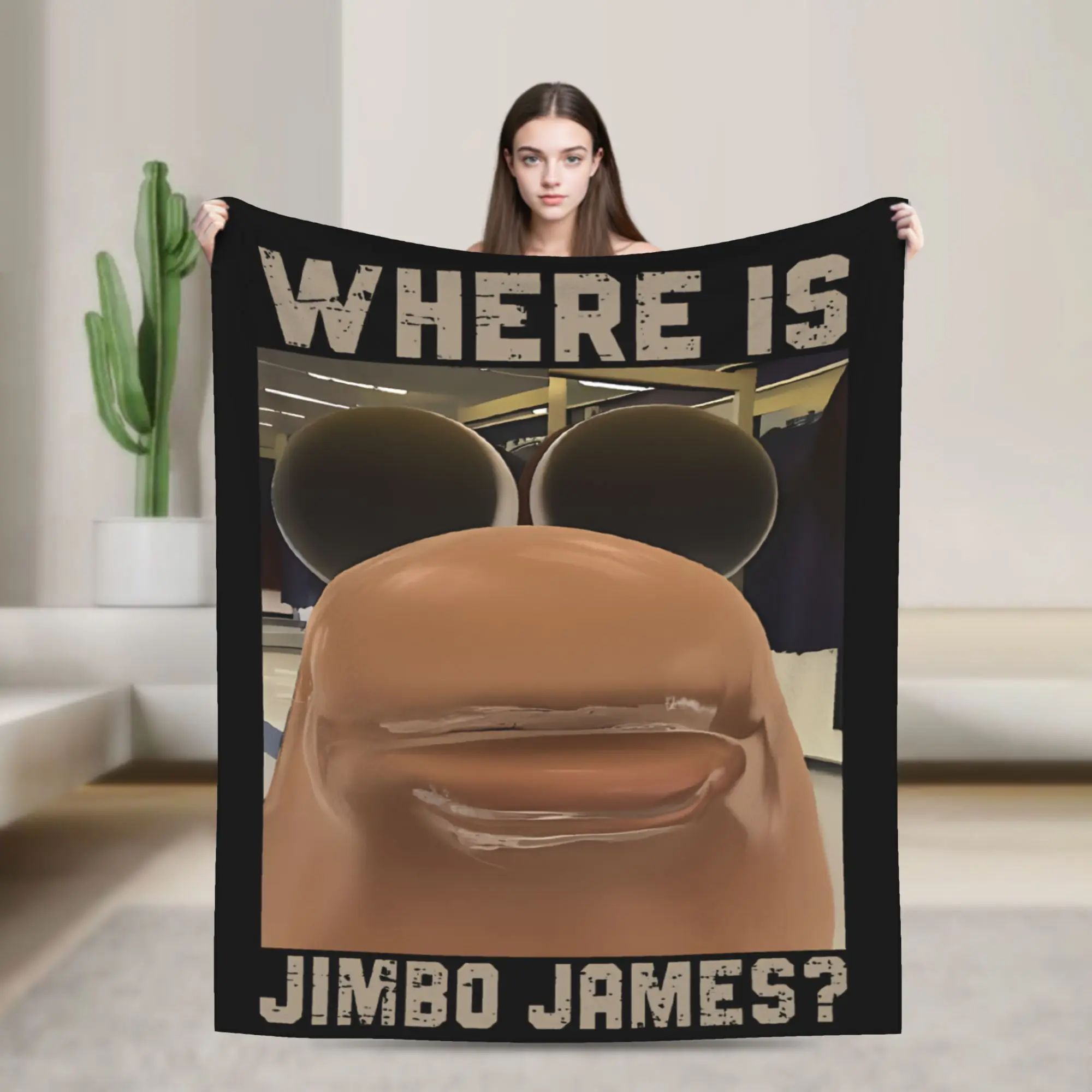 Marcus The Worm Virtual Chat Meme Where Is Jimbo James  Blanket  Plush Funny Warm Throw Blankets for Bedspread Spring/Autumn