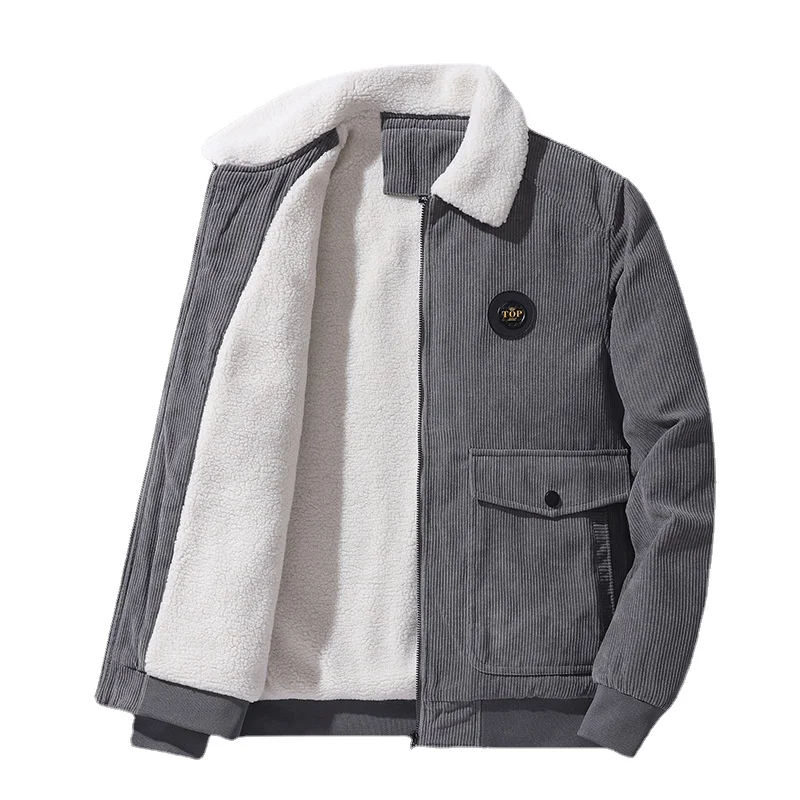 Abrigos de pana de invierno para hombre, chaquetas de plumón de lana, chaquetas casuales, Parkas cálidas más gruesas, chaquetas cortas de invierno,