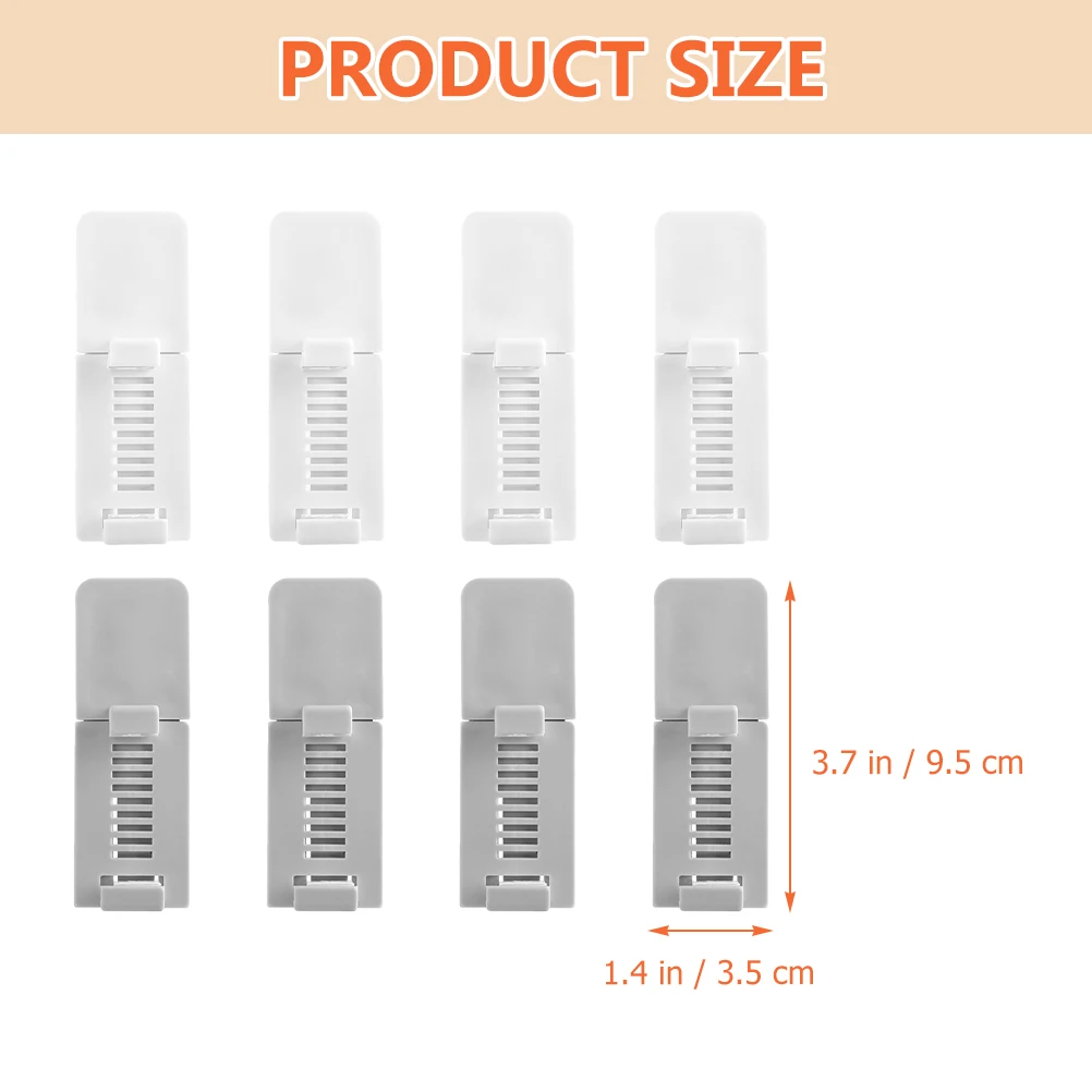 

Toilet Seat Lifter 4 Pairs Adhesive Cover Clean Adjustable Bathroom Lid H Tab Small Size Lightweight Practical ABS Material