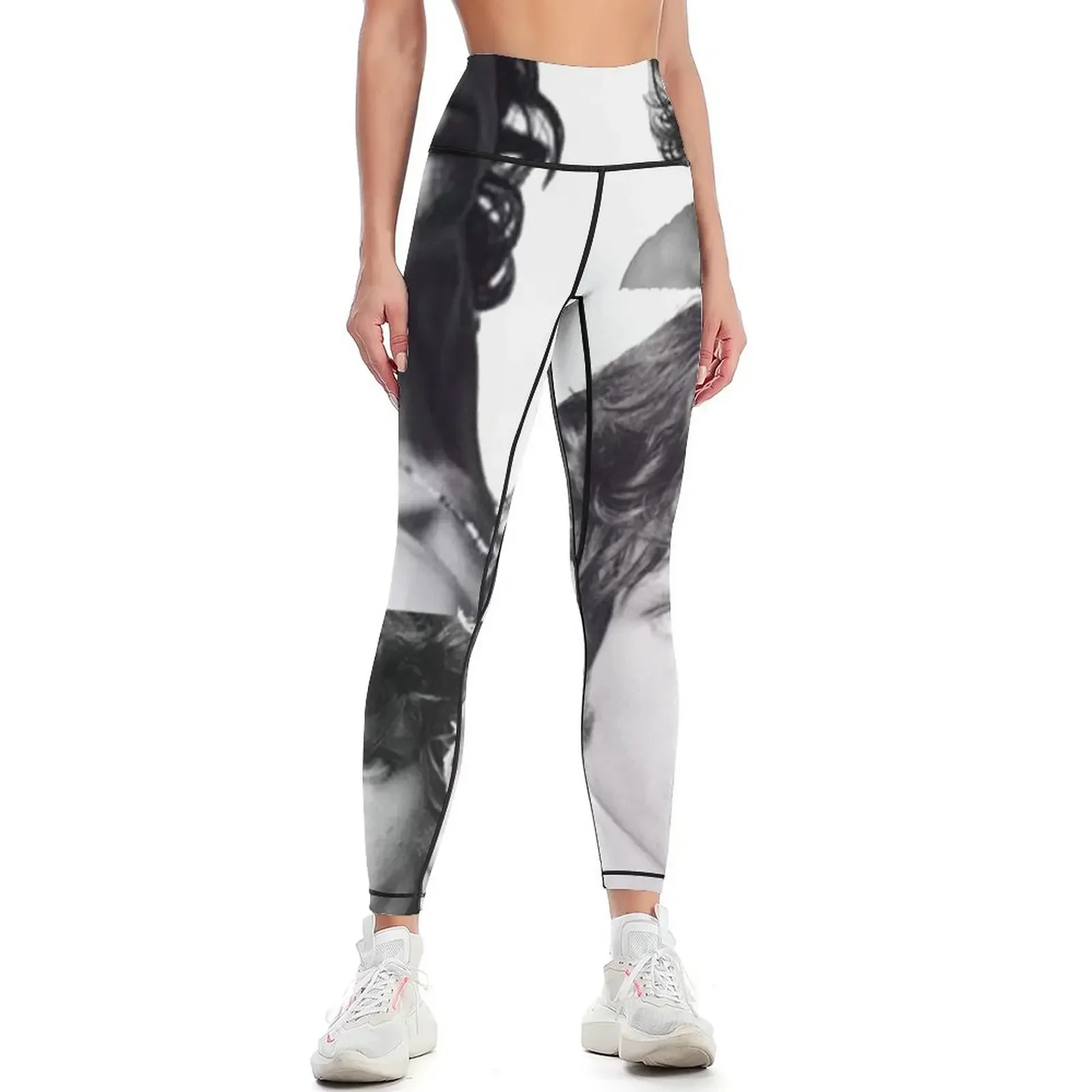 

Doors - Jim Morrison Black & White Collage Leggings flared gym top workout shorts sportswear gym Womens Leggings