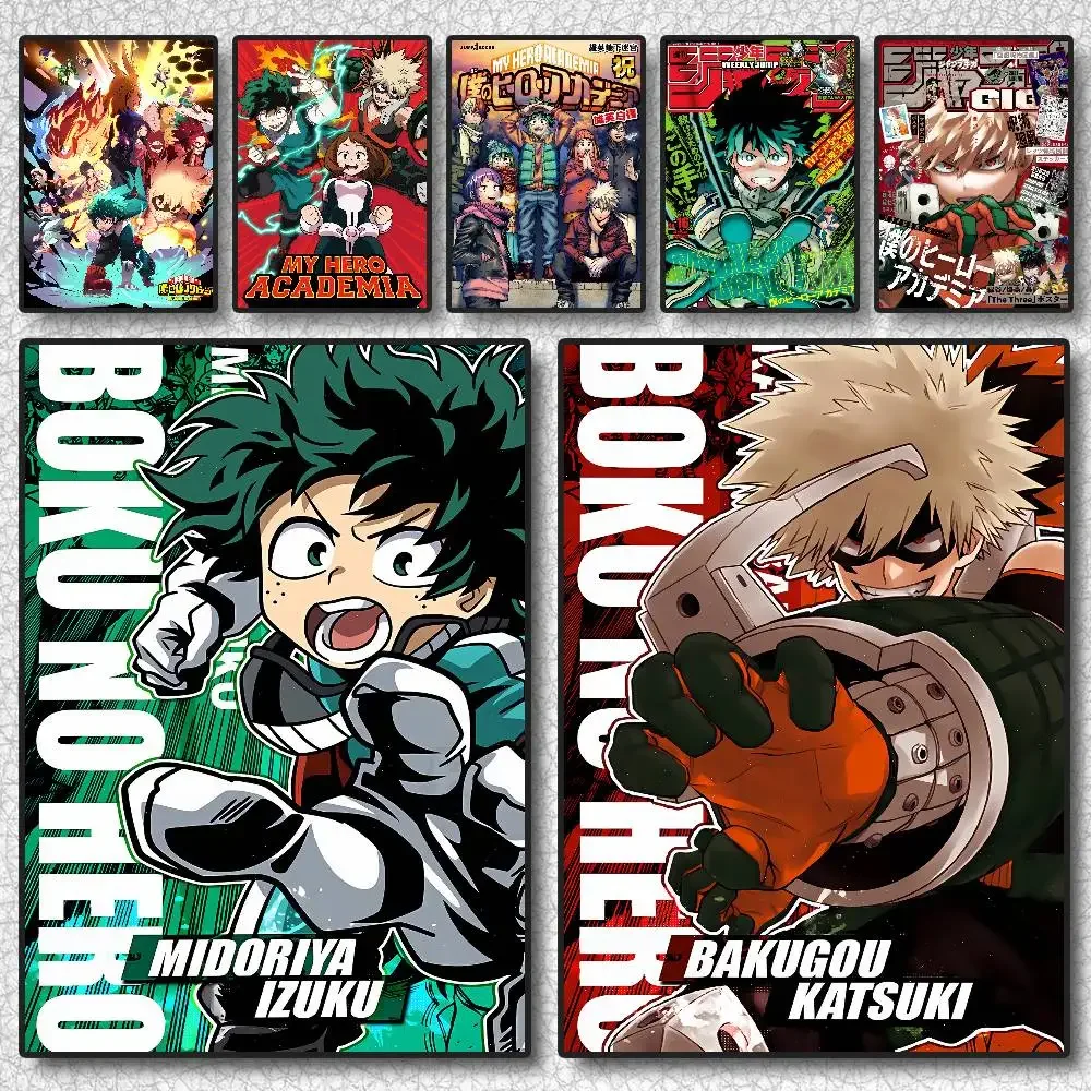 ملصق رائع من أنيمي Midoriya Izuku My Hero Academia عالي الدقة جدار لزج مقاوم للماء لغرفة المعيشة المنزلية وغرفة النوم والديكور الجمالي #3
