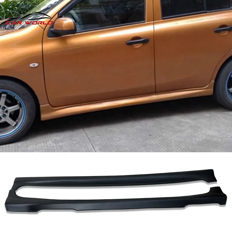 Car Accessories Whlole Set Body Kit For Nissan March 2010-2015 Front Lip Rear Bumper Diffuser Lip Side Skirts Car Tuning Parts