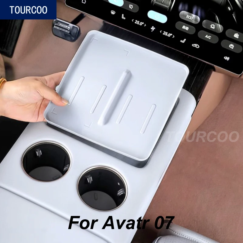 

For Avatr 07 2024 Center Console Silicone Wireless Charging Pad Anti-slip Protective Cover