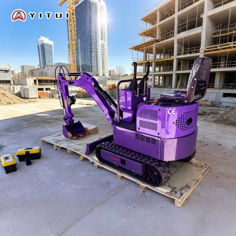 

High-EfficiencyCustomized Mini Excavator 1.2 Ton Small Digger with Hydraulic Attachments (Auger/Breaker/Grapple) for Garden