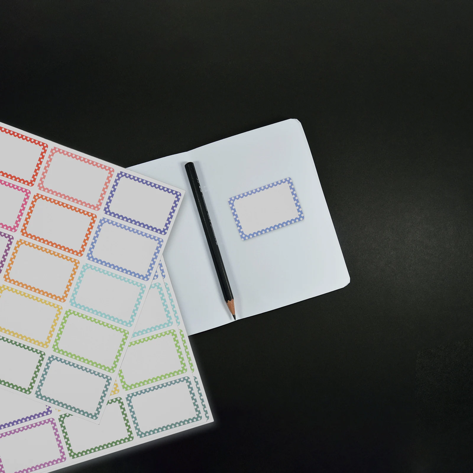 

23 Sheets Name Tag Stickers Colorful Labels Classroom Blank Adhesive Synthetic Paper Student