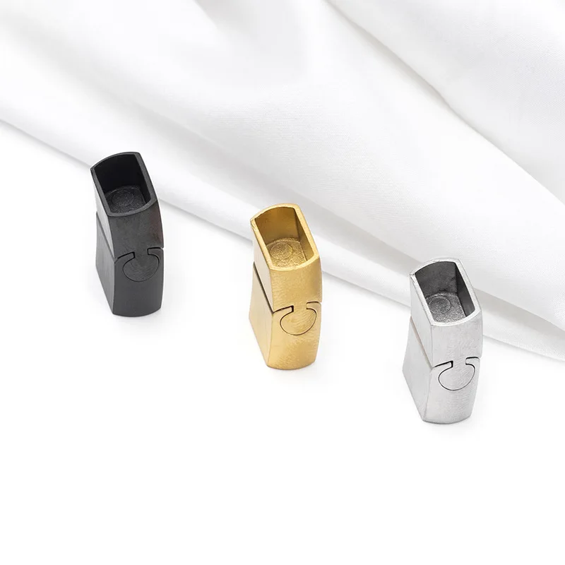 10 szt. Zapięcia ze stali nierdzewnej 316L Otwór 12x6mm 12x4mm do skórzanych bransoletek Zapięcie Magnetyczne DIY Bransoletka Akcesoria do wyrobu biżuterii