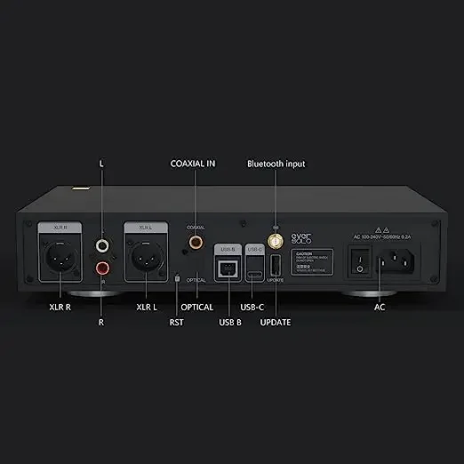 EverSolo DAC-Z8 DAC&Headphone Amplifier, Digital to Analog Converter MQA Full Decoder ES9038Pro XMOS DSD512 PCM768kHz/32Bit Blue