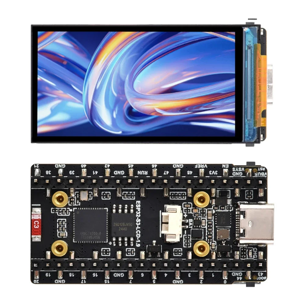 RONXII ESP32 S3/C6 Entwicklungsboard 1,9-Zoll-LCD-Display Touchscreen-Option 170×320 mit RGB Unterstützt WiFi 6&Bluetooth Typ-C