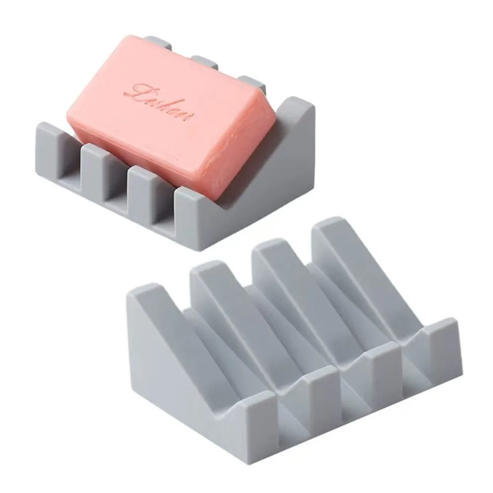 Minimalist Slanted Soap Dish Silicone Mold Self Draining Soap Holder Mould DIY Cement Concrete Gypsum Bathroom Tray Craft