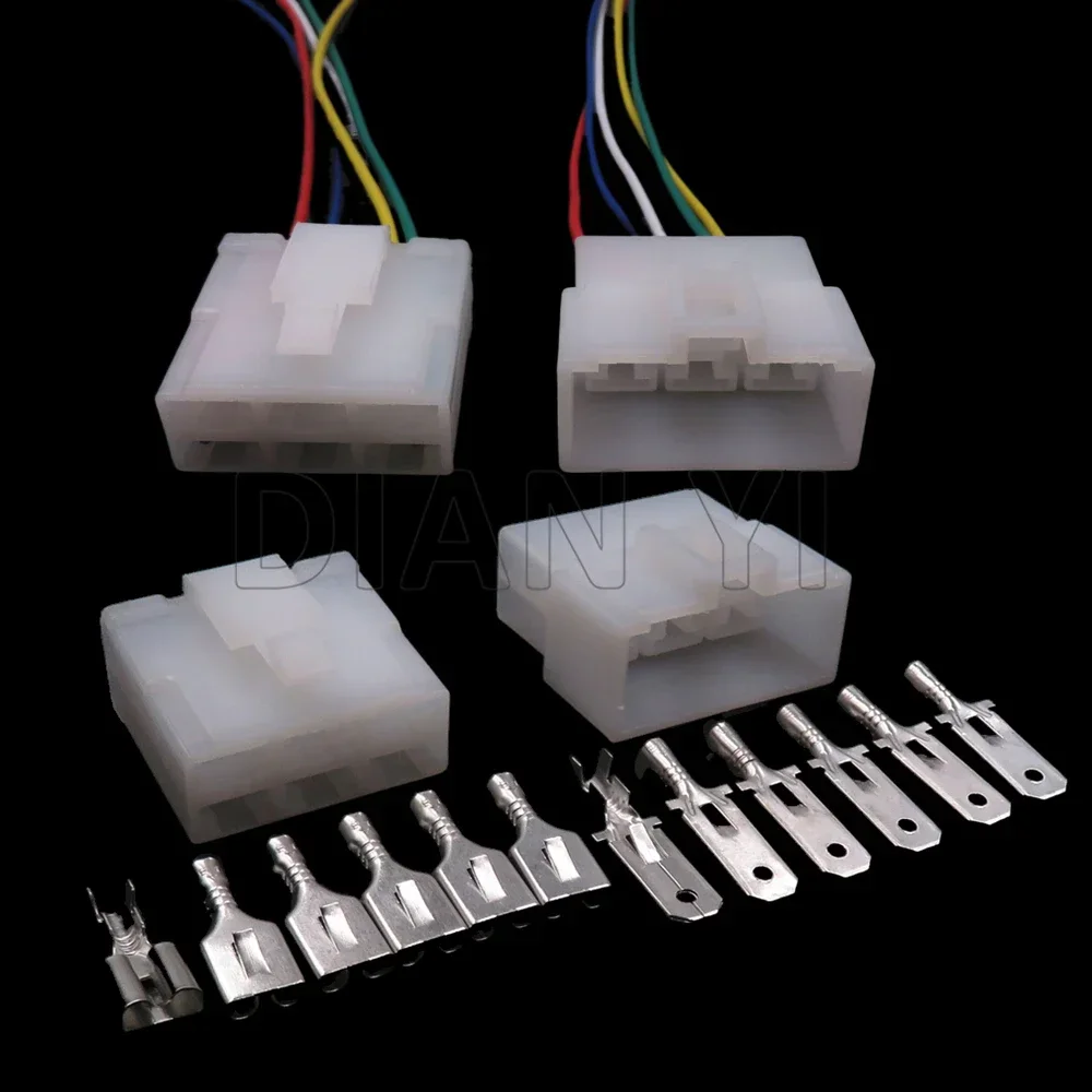 

1 Set 6 Way Car Terminal Male Plug Female AC Assembly Docking Electrical Sockets Auto Large Current Connector