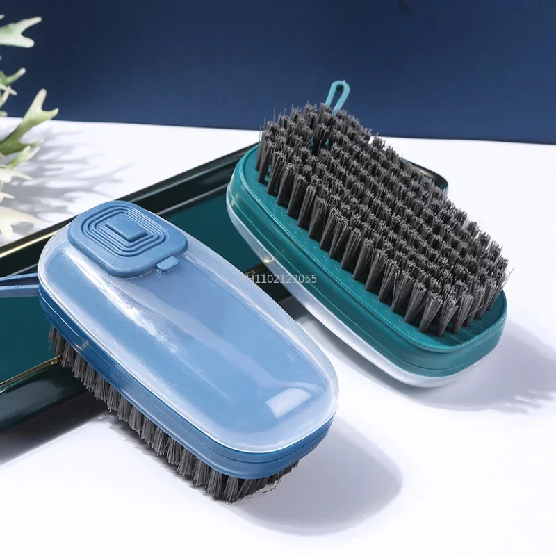 Multifunctional Liquid Cleaning Brush Automatic Soft Brush Shoe Comfortable Grip Brush Durable Hanging Hole Dishwashing Pot Tool