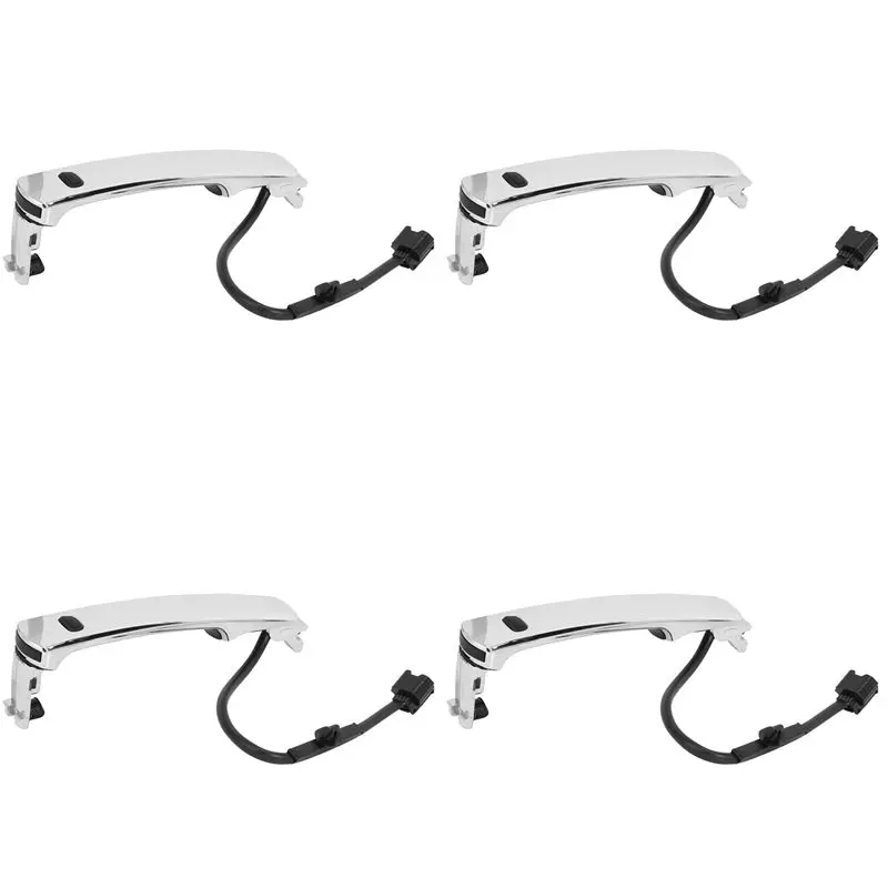 

4X Car Chrome Outside Left Door Handle For Nissan Rogue 2010-2013 80640-Ca012 80640Ca012 80645-Ca000 80645Ca000